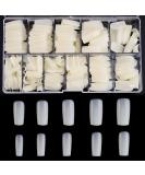 Square Shaped Acrylic Nail Tips 500PCS Full Cover False Nails with Case for DIY Nail Art 10 Sizes square-natural - Buy Online on GoSupps.com