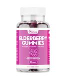 Elderberry Gummies with Zinc Vitamin C & Vitamin D - Suitable for Adults & Children - Zinc for Immune System - Sambucus Black Elderberry (60 Elderberry Gummies 1 Pack) Elderberry Gummies - 60 1 Pack - Buy Online on GoSupps.com