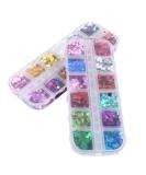 Frcolor Nail Art Kit - Colorful Heart Glitter Flakes & Paillette Foil for DIY Nail Decoration | International Shipping - Buy Online on GoSupps.com