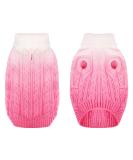 Cit toile Warm Winter Dog Sweater | Soft Knitted Turtleneck Pet Coat | Color Gradient Pink for Small & Medium Pets - Buy Online on GoSupps.com