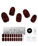 Buy Semi Cured Gel Nail Strips - 20pcs Red Ruby Nail Art Stickers | Full Decal Nail Wraps for Women | UV Light Required Gel Nail Stickers | M Ruby Red Garnet - Buy Online on GoSupps.com
