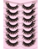 Kiromiro Faux Mink Lashes Fluffy 6D False Eyelashes 17mm Wispy Cat Eye Lashes that Look Like Extensions Strip Lashes Pack - Buy Online on GoSupps.com