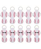 Lurrose Lipstick Holder Neoprene Key Chain Baseball Design - 10Pcs Portable Lip Gloss Balm Case & Key Holder Pendant - Buy Online on GoSupps.com