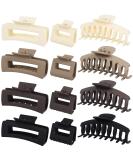 12 Pack Large Claw Clips for Thick Hair - Non-slip Matte Hair Claws Set for Women - Buy Online on GoSupps.com