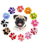 JpGdn 12pcs Dog Collar Bows Flowers with Fake Pearls Collar Charms Bow for Small and Medium Puppy Doggies Cats Pet Wedding Birthday Party Festival Slides Detachable Attachment Grooming Accessories Size: 5cm - Buy Online on GoSupps.com