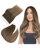 Easyouth Ombre Tape in Hair Extensions 24 Inch - Brown to Ash Blonde - 50g 20Pcs Seamless Remy Hair Extensions - Buy Online on GoSupps.com