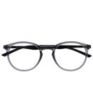 Opulize Met Blue Light Blocking Reading Glasses | Slim Round Frame | Anti-Reflective | Improve Sleep | Computer Gaming | Transparent Grey | Unisex | +1.50 Magnification - Buy Online on GoSupps.com