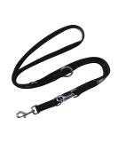 DDOXX Airmesh Dog Leash - 2m 3-Way Adjustable for All Dog Sizes - Black S - Durable & Comfortable Pet Leash - Buy Online on GoSupps.com