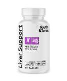 Youth & Tonic Liver Detox Cleanse Pills with Silymarin Milk Thistle Complex to Maintain a Good Liver Health | Liver Support Supplement | 60 Herbal Capsules - Buy Online on GoSupps.com