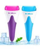 2 Pack Ice Roller for Face, Eyes & Body Relief - Skin Care Tool for Migraine Relief & Blood Circulation - Blue & Pink - Buy Online on GoSupps.com