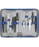 Solingen Manik r Set 12 Party | Premium Nail Set for Men & Women | Complete Manicure & Pedicure Kit in Blue Synthetic Leather Etui - Buy Online on GoSupps.com