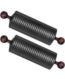 MINIFOCUS 2PCS Carbon Fiber Underwater Float Arm, D60mm, 8'', Aquatic Arm, Buoyancy Provided 300g*2, Dual 1'' Ball Buoyancy Floating ArmS Lighting System for Diving Tray Video Light/Strobe - Buy Online on GoSupps.com