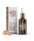 Buy Monster&Son Organic Beard Oil - Sandalwood & Frankincense - Hydrate Style & Promote Hair Growth - 1.7oz - Cold Pressed Jojoba Argan & Meadowfoam Oils - Buy Online on GoSupps.com