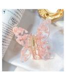 Bapao hair clips sweet fairy butterfly shape hair clips marble leopard print hair clips women acrylic hairpins barrettes hair jewelry gift (color: 7) - Buy Online on GoSupps.com