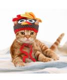 Legendog Cat Costume Turkey Hat Halloween Thanksgiving Party Handmade Crochet Pet Turkey Headgear Costume for Small Dog Kittens Brown - Buy Online on GoSupps.com
