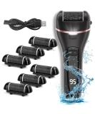 Electric Callus Remover for Feet - 6 Roller Heads 2 Speed Rechargeable & Waterproof Pedicure Kit - Buy Online on GoSupps.com