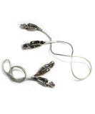 LEONARK Fencing Epee Saber Foil Body Cord - Fencing Head Wire Clamp Clip- Two-Pin Plug/Three-Pin Plug Clear Wire (Set of 2) Head Wire Foil/Saber - Buy Online on GoSupps.com