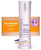 Keranique Scalp Stimulating Keratin Shampoo for Thinning Hair - Hair Regrowth and Volumizing Formula - 8 Fl Oz - Buy Online on GoSupps.com