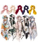10 pieces chiffon hair hair tie elastic hair bobbles hair tie flower ponytail holder ligaments hair accessories for women girls - Buy Online on GoSupps.com