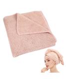 Laojbaba Absorbent Towel, Microfiber Hair Towel,Quick Dry Hair Towel. Hair Drying Towels Suitable for All Kinds of Hair, Long and Thick Hair 19 X39 inch Lotus Root Pink(1pcs) - Buy Online on GoSupps.com