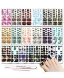 Marbling Print Toenail Polish Strips - 20 Sheets Adhesive Nail Stickers & Manicure Kit - Buy Online on GoSupps.com