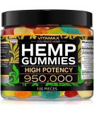 Vitamax Hemp Gummies 950000 - Natural Fruit Flavors for Peaceful Relaxation - Made in USA | 100ct - Buy Online on GoSupps.com