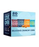 LOVE CORN Sea Salt Cheezy BBQ Salt & Vinegar | Family Favorites Variety Pack Snacks | 0.7oz 20 Bags | Non-GMO Gluten-Free Plant Based Low-Sugar - Buy Online on GoSupps.com