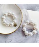 2 Pcs White Pearl Hair Tie Ponytail Holders for Women and Girls - Hair Accessories - Buy Online on GoSupps.com