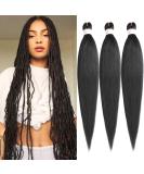 Leeven 3 Packs Pre Stretched Braiding Hair Extension Yaki Texture EZ Braids Hair for Coi Leray Braids Black Braiding Crochet Hair Extensions /30 Inch 1B# 30 Inch (Pack of 3) 1B - Buy Online on GoSupps.com