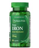 Puritan's Pride Easy Iron 28mg (Iron Glycinate) - 90 Capsules | Gentle on Stomach | Supports Healthy Iron Levels - Buy Online on GoSupps.com
