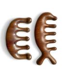 Buy Kotkiddy Wooden Massaging Comb - 2 Piece Set Wide Tooth Natural Golden Sandalwood for Head Massage & Fatigue Relief - International Shipping Available - Buy Online on GoSupps.com