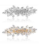 2Psc Diamante Hair Clips for Women Prom Hair Clips Diamante Hair Accessories Crystal Hair Clip for Wedding Guest Rhinestone Barrette Elegant Hairpins Accessories for Bridal (Silver&Gold) - Buy Online on GoSupps.com