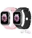 LYJEE Motion Sickness Bands for Apple Watch | Acupressure Wristbands for Sea & Morning Sickness Relief | Adjustable for Pregnant Women | Fits 42/44/45/49mm (Black Pink - Buy Online on GoSupps.com