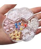 Flowers Nail Charms - 7 Grid Sweet Bear & Lollipop Heart Nail Art Decorations for Women & Girls - DIY Tinker Ornaments - Buy Online on GoSupps.com