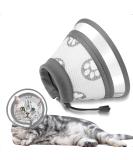 Buy Ohcozzy Adjustable Sore Crane Cat Collar - Transparent & Breathable Protective Collar (S Gray) | Pet Recovery Solution - Buy Online on GoSupps.com