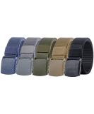 Ginwee 5 Pack Nylon Military Tactical Web Belts - Durable Outdoor Belt with Plastic Buckle - Buy Online on GoSupps.com
