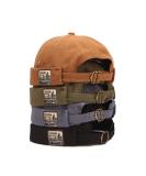 Zegoo Mens Cotton Brimless Skullcap Sailor Cap Rolled Cuff Retro Beanie Hat Black+blue+green+khaki - Buy Online on GoSupps.com