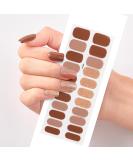 22pcs Nail Stickers Full Nail Wraps Self Adhesive Nail Polish Stickers for Women Nail Art Accessories - Buy Online on GoSupps.com
