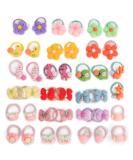 Unaone 40 PCS Cartoon Elastic Hair Bands for Girls - Cute Stretchable Rubber Hair Ties for Kids and Toddlers - Buy Online on GoSupps.com