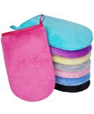 Phogary Microfiber Washing Gloves - 8 Pieces Soft Spa Cloths Reusable Make-Up Remover European Style 15x21 cm 8 Colors - Buy Online on GoSupps.com