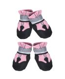 Reestboo Anti-Slip Dog Shoes | 4-Piece Paw Protection Boots for Large Dogs - Reflective Straps & Velcro - Pink XXL Winter Gear - Buy Online on GoSupps.com