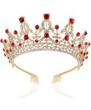 NODG Gold Tiaras and Crowns for Women Birthday Headband for Girls Red Crystal Queen Crowns Hair Accessories for Bride Party Bridesmaids Bridal Prom Halloween Costume Cosplay Christmas Gifts - Buy Online on GoSupps.com