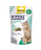 Gimcat Nutri Pockets Catsmint - Crispy cat snack with creamy filling and functional ingredients - 1 bag (1 x 60 g) 60 g (1 -pack) catnip - Buy Online on GoSupps.com