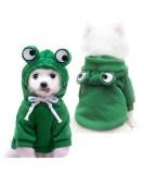 Shop Cute Frog-Shaped Vitsole Dog Hooded Sweaters - Warm Jackets for Cats & Small Dogs | X-Large Green Cold Weather Outwear - Buy Online on GoSupps.com