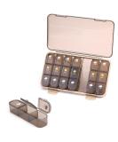 21 Compartments Weekly Pill Organizer | 3 Times a Day Pill Box | Travel-Friendly Vitamin & Supplement Case (Light Black - Buy Online on GoSupps.com