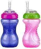 Nuby 2-Pack No-Spill Cup with Flex Straw 10 Ounce Colors May Vary - Buy Online on GoSupps.com