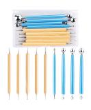 9-part puncture tool set puncture pencils with balls nail art pen set with storage box marble tool nail art tools for rock art painting nail design drawing - Buy Online on GoSupps.com