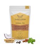Teanourish Ashwagandha Coconut Latte | Caffeine-Free Herbal Tea | 100% Natural Indian Superfood | Relieves Stress & Supports Immunity | 100g Pack - Buy Online on GoSupps.com