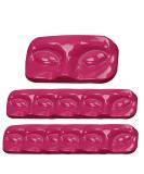 10Pcs Face-Shaped Eyelash Trays | Portable Empty Lash Packaging Box | Durable PVC Storage for False Eyelashes - Rose Red - Buy Online on GoSupps.com