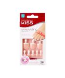 Kiss Everlasting French Toenail Kit Real Short 24 Nail (3 Pack) - Easy-to-apply Toe Nails for a Flawless Salon Look - Buy Online on GoSupps.com
